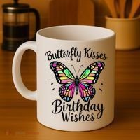 Butterfly Kisses And Birthday Wishes  Coffee Mug thumb 4