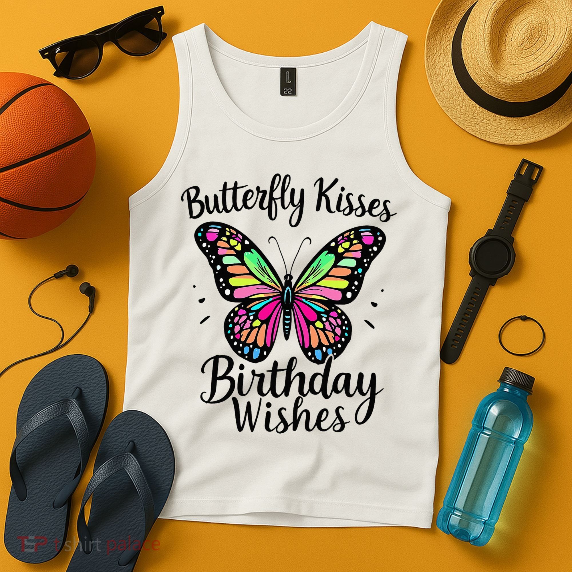 Butterfly Kisses And Birthday Wishes  Tank Top