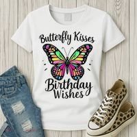 Butterfly Kisses And Birthday Wishes  Women's T-Shirt thumb 3