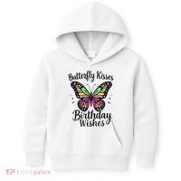 Butterfly Kisses And Birthday Wishes  Kids Hoodie thumb 0