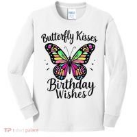 Butterfly Kisses And Birthday Wishes  Kids Long Sleeve Shirt thumb 0