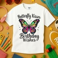 Butterfly Kisses And Birthday Wishes  Kids T-Shirt thumb 3