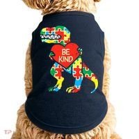 Be Kind Autism Awareness Dinosaur Boy Girl Toddlers Doggie Tank thumb 0