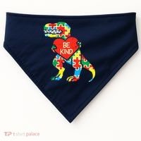 Be Kind Autism Awareness Dinosaur Boy Girl Toddlers USA-Made Doggie Bandana thumb 0