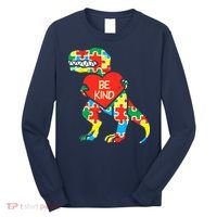 Be Kind Autism Awareness Dinosaur Boy Girl Toddlers Long Sleeve Shirt thumb 0