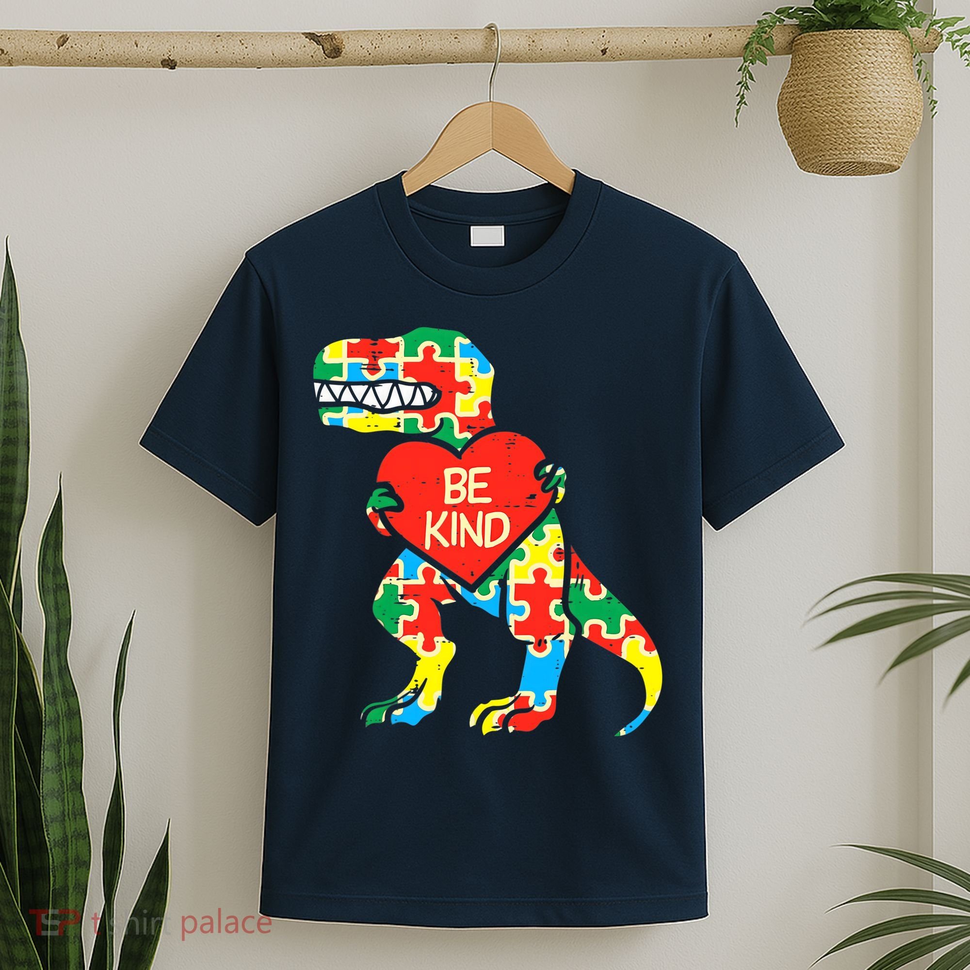 Be Kind Autism Awareness Dinosaur Boy Girl Toddlers T-Shirt