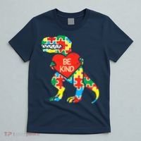 Be Kind Autism Awareness Dinosaur Boy Girl Toddlers T-Shirt thumb 5