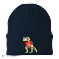 Be Kind Autism Awareness Dinosaur Boy Girl Toddlers Beanie thumb 0