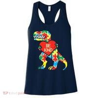 Be Kind Autism Awareness Dinosaur Boy Girl Toddlers Women's Tank Top thumb 0