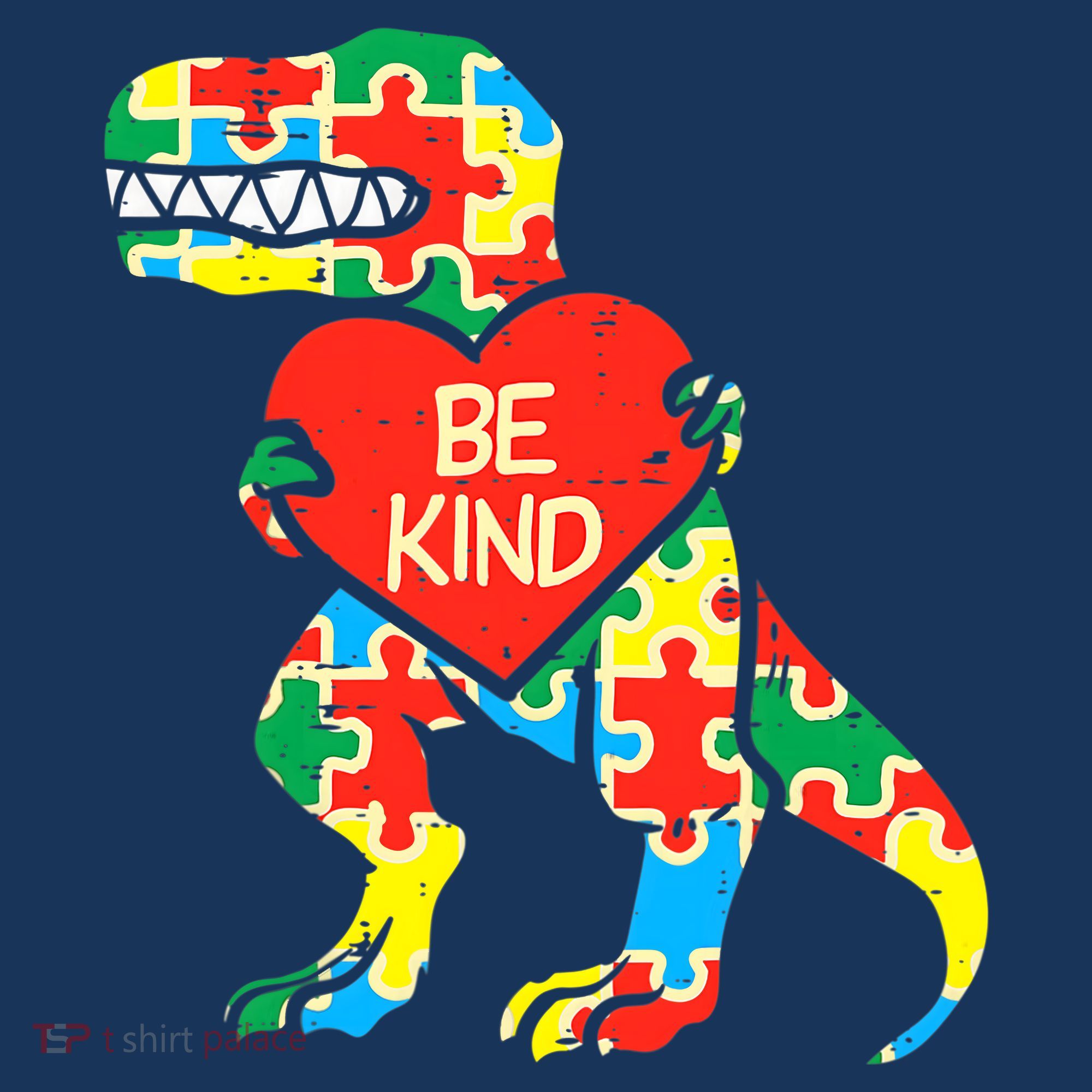 Be Kind Autism Awareness Dinosaur Boy Girl Toddlers Women's Tank Top