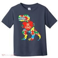 Be Kind Autism Awareness Dinosaur Boy Girl Toddlers Toddler T-Shirt thumb 0