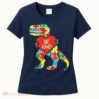 Be Kind Autism Awareness Dinosaur Boy Girl Toddlers Women's T-Shirt thumb 0