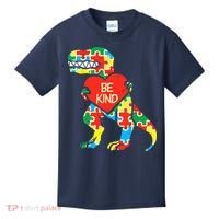 Be Kind Autism Awareness Dinosaur Boy Girl Toddlers Kids T-Shirt thumb 0