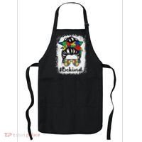 Be Kind Autism Awareness Messy Bun Hair Apron thumb 0