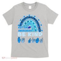 Be Kind Autism Awareness Rainbow Trendy BoHo Rainbow Leopard Print T-Shirt thumb 0