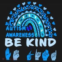 Be Kind Autism Awareness Rainbow Trendy BoHo Rainbow Leopard Print Hoodie thumb 7