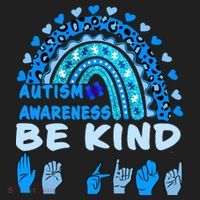 Be Kind Autism Awareness Rainbow Trendy BoHo Rainbow Leopard Print Beanie thumb 2