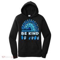 Be Kind Autism Awareness Rainbow Trendy BoHo Rainbow Leopard Print Women's Hoodie thumb 0