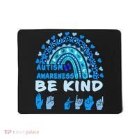 Be Kind Autism Awareness Rainbow Trendy BoHo Rainbow Leopard Print Mousepad thumb 0