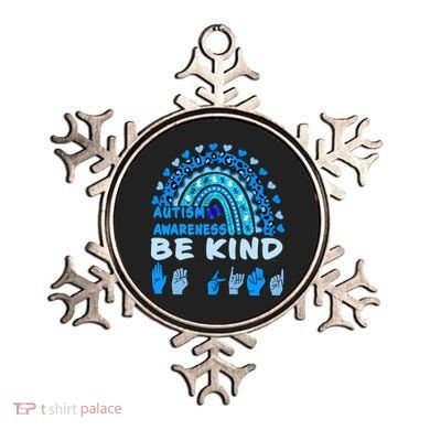 Be Kind Autism Awareness Rainbow Trendy BoHo Rainbow Leopard Print Ornament