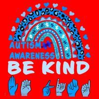 Be Kind Autism Awareness Rainbow Trendy BoHo Rainbow Leopard Print Santa Hat thumb 1