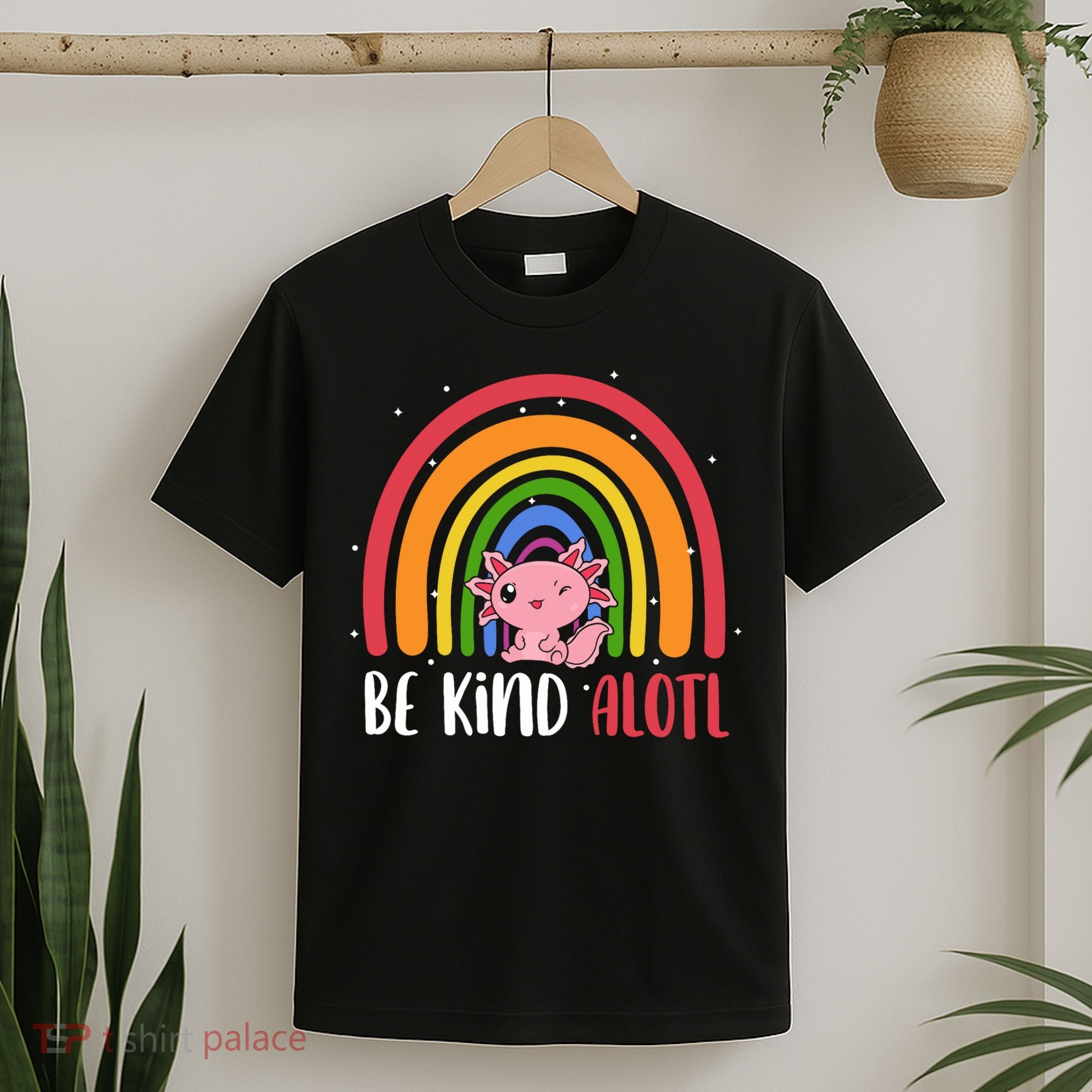 Be Kind ALOTL Axolotl Rainbow Teacher Positive Inspirational T-Shirt