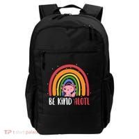 Be Kind ALOTL Axolotl Rainbow Teacher Positive Inspirational Backpack thumb 0
