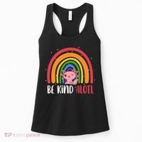 Be Kind ALOTL Axolotl Rainbow Teacher Positive Inspirational Women's Tank Top thumb 0