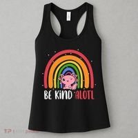 Be Kind ALOTL Axolotl Rainbow Teacher Positive Inspirational Women's Tank Top thumb 3