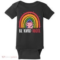 Be Kind ALOTL Axolotl Rainbow Teacher Positive Inspirational Baby Bodysuit thumb 0