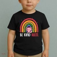 Be Kind ALOTL Axolotl Rainbow Teacher Positive Inspirational Toddler T-Shirt thumb 2