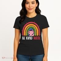 Be Kind ALOTL Axolotl Rainbow Teacher Positive Inspirational Women's T-Shirt thumb 4