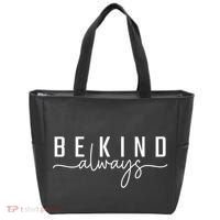 Be Kind Always Women Letter Print Inspirational Tote Bag thumb 0