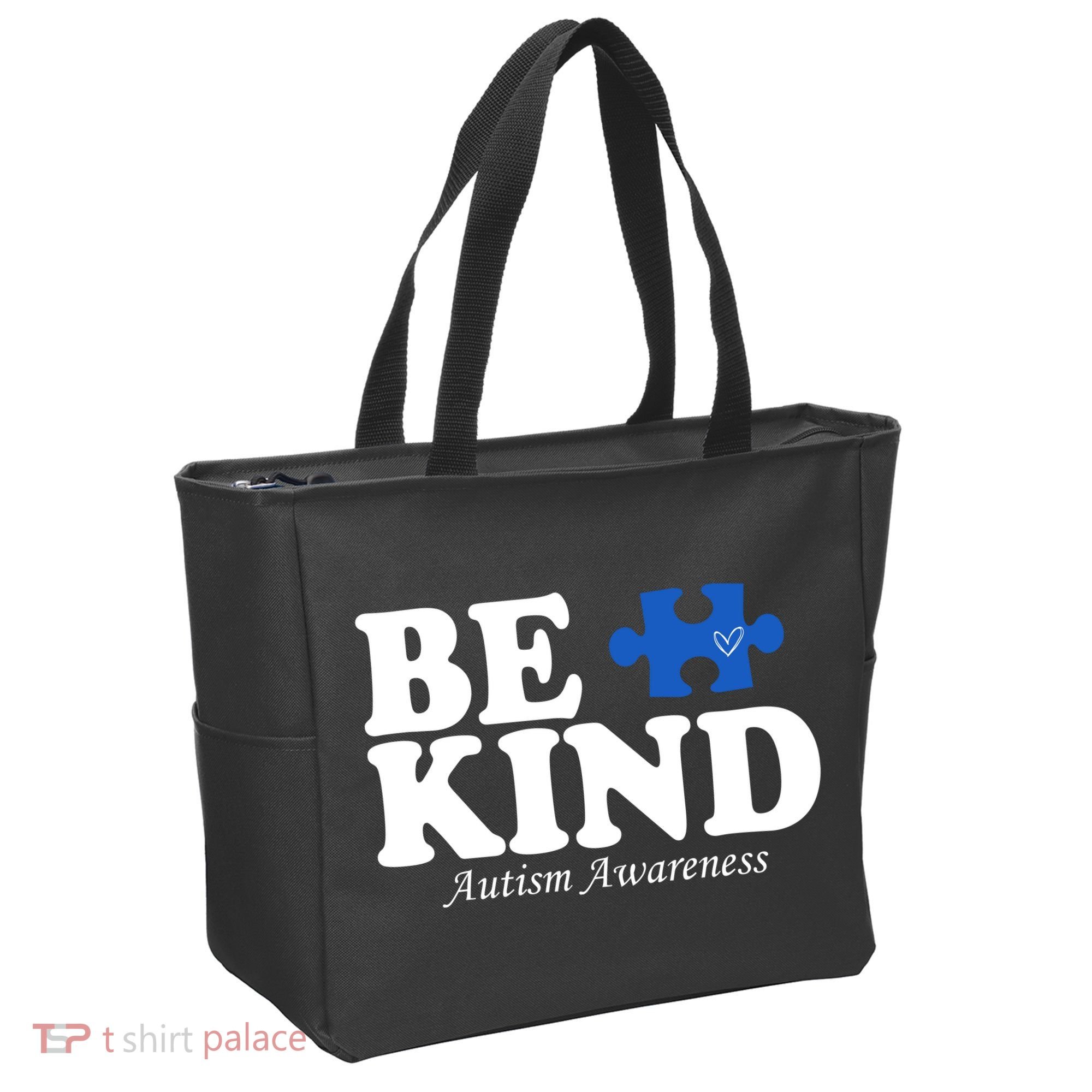 Be Kind Autism Awareness Puzzle Tote Bag