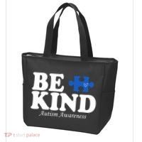 Be Kind Autism Awareness Puzzle Tote Bag thumb 3