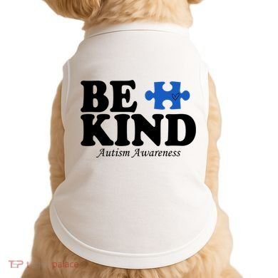 Be Kind Autism Awareness Puzzle Doggie Tank