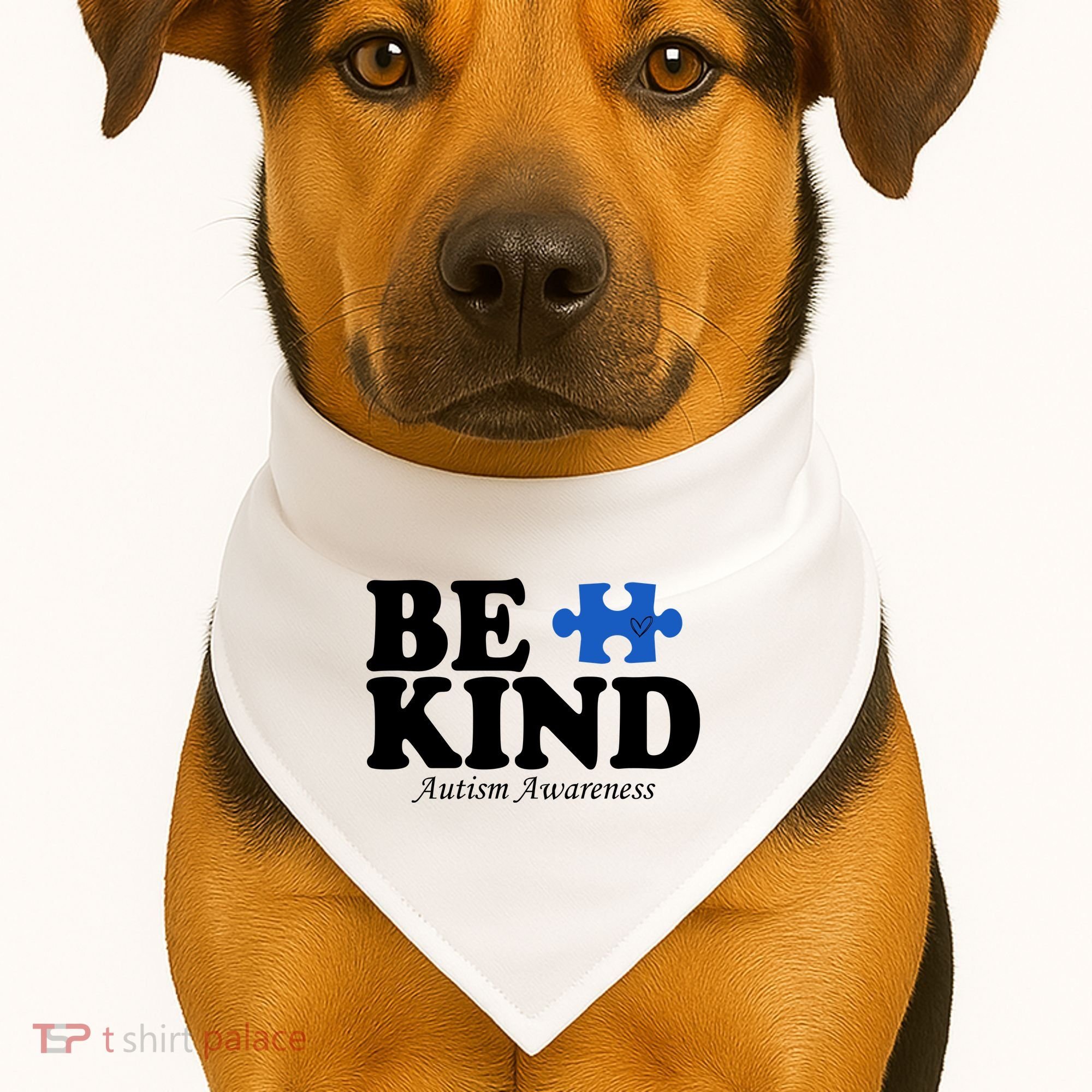 Be Kind Autism Awareness Puzzle USA-Made Doggie Bandana