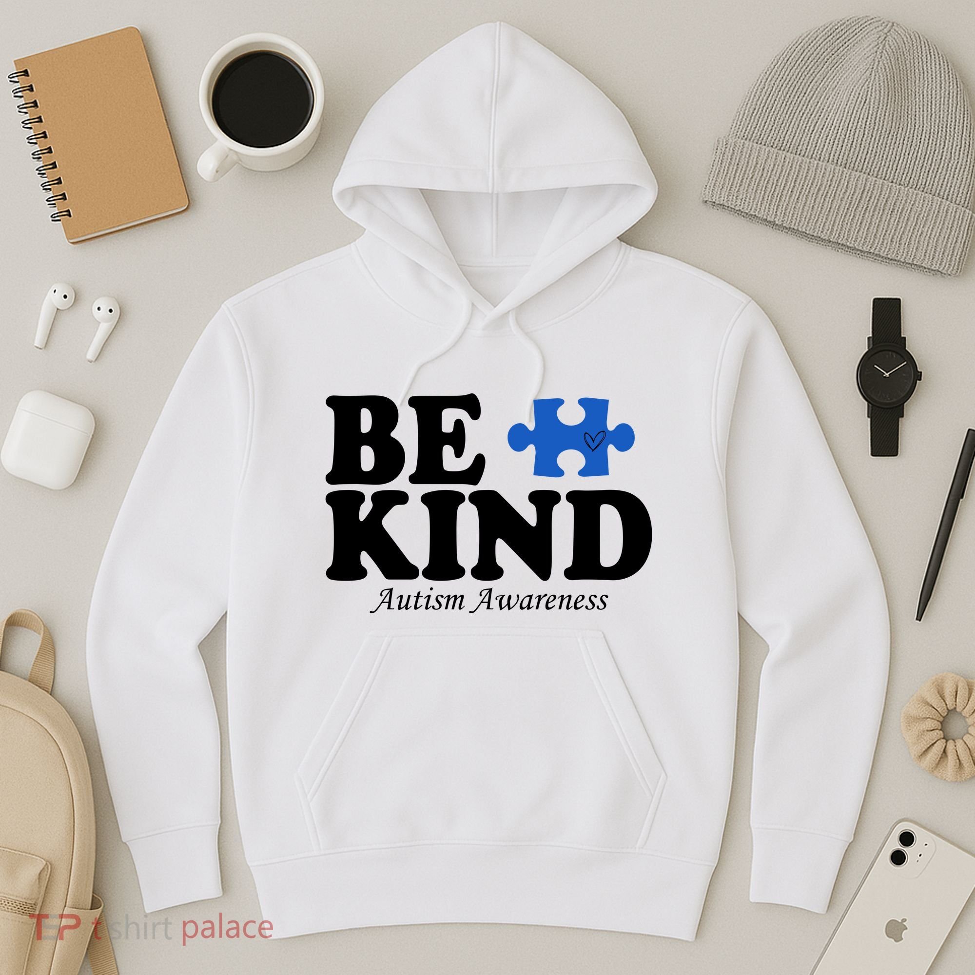 Be Kind Autism Awareness Puzzle Hoodie