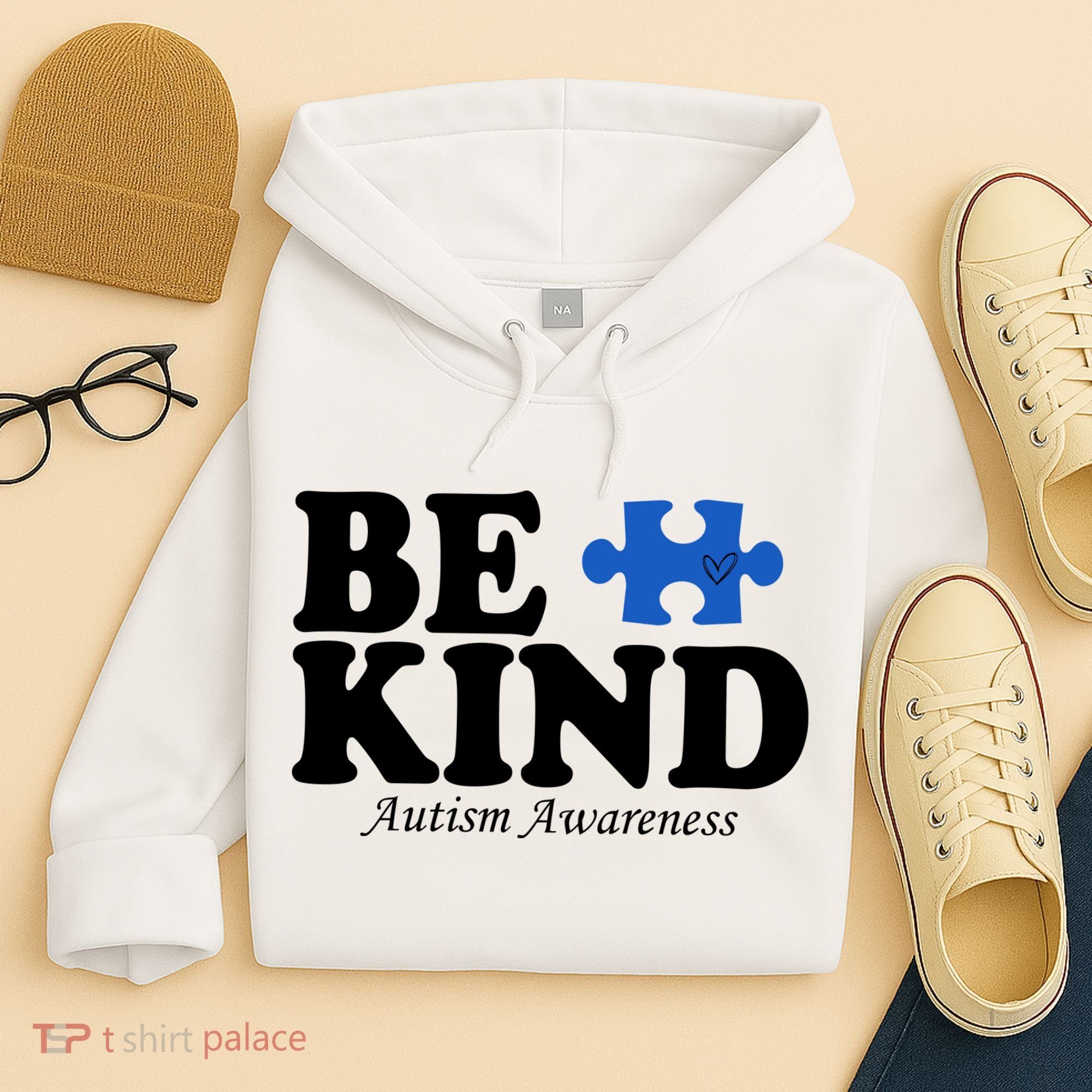 Be Kind Autism Awareness Puzzle Hoodie