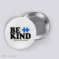 Be Kind Autism Awareness Puzzle Button thumb 0