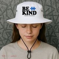 Be Kind Autism Awareness Puzzle Bucket Hat thumb 3