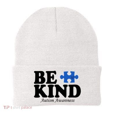 Be Kind Autism Awareness Puzzle Beanie