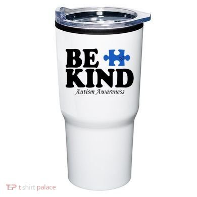 Be Kind Autism Awareness Puzzle Tumbler