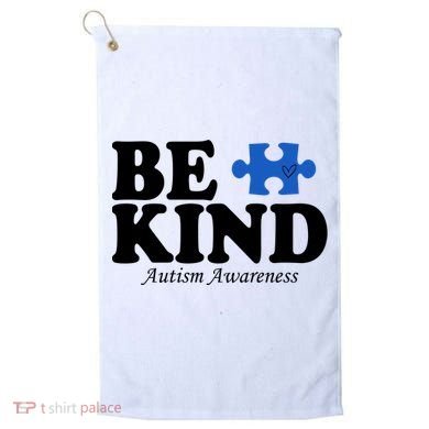 Be Kind Autism Awareness Puzzle Golf Towel