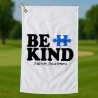 Be Kind Autism Awareness Puzzle Golf Towel thumb 1