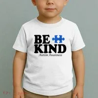 Be Kind Autism Awareness Puzzle Toddler T-Shirt thumb 2