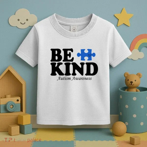 Be Kind Autism Awareness Puzzle Toddler T-Shirt