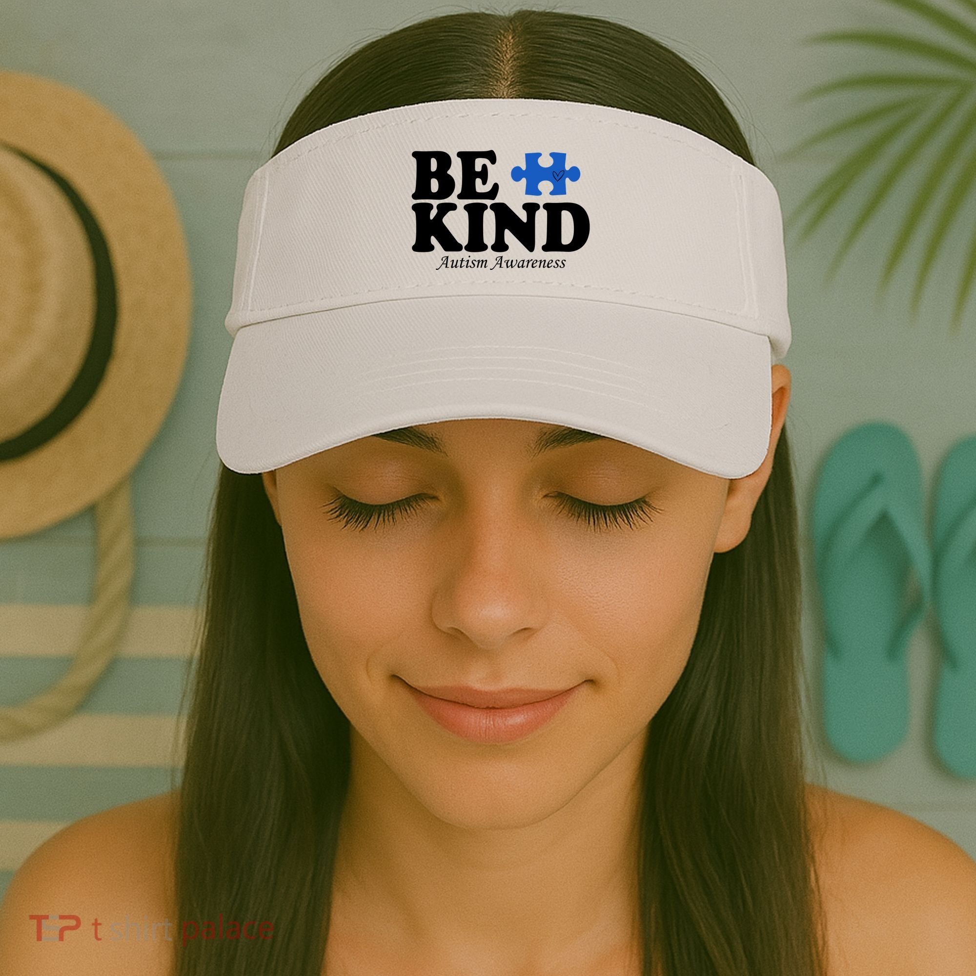 Be Kind Autism Awareness Puzzle Visor