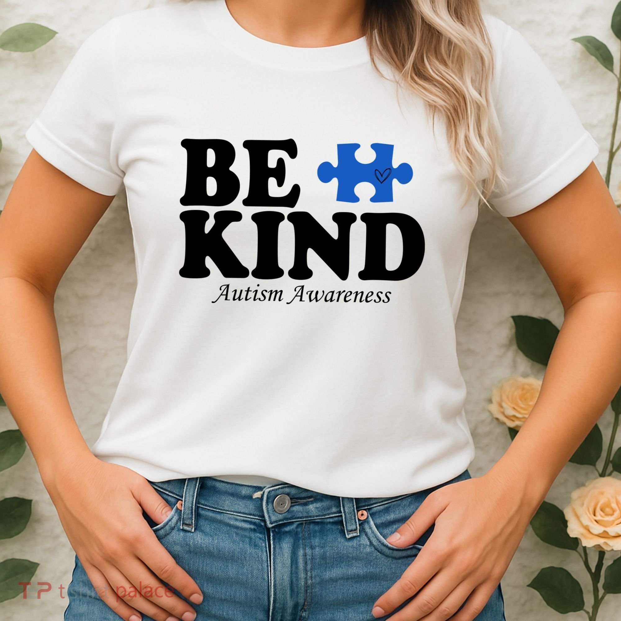 Be Kind Autism Awareness Puzzle Women's T-Shirt