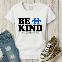 Be Kind Autism Awareness Puzzle Women's T-Shirt thumb 3